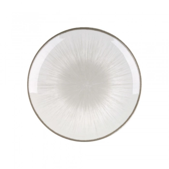 Πιάτο Ρηχό Φαγητού Πορσελάνης 27εκ. Water Lily Grey Oriana Ferelli PR243366401