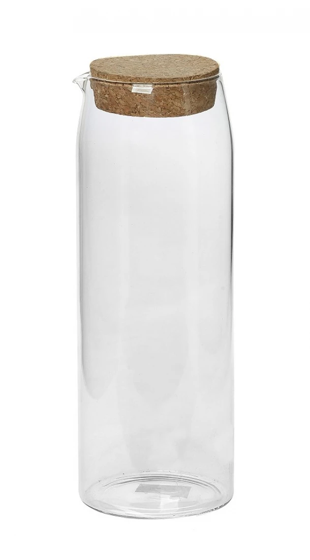 Μπουκάλι Με Φελλό Γυάλινο Διάφανο 1lt-8x26εκ. ESPIEL LOR618