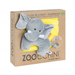 Κουβέρτα Με Λούτρινο Παιχνίδι Fleece 68,5x100εκ. Stroller Blanket Elephant Buddy Zoocchini ZOO3003
