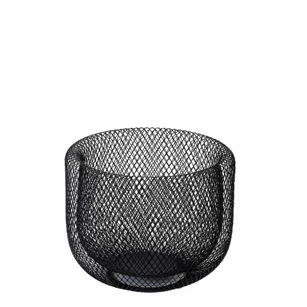 Καλάθι Μεταλλικό Μαύρο 20,5x16,5εκ. ESPIEL ATG107