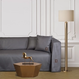 Ριχτάρι Polyester Leather Like Τριθέσιος 180x300εκ. Premium 3927 Γκρι Greenwich Polo Club