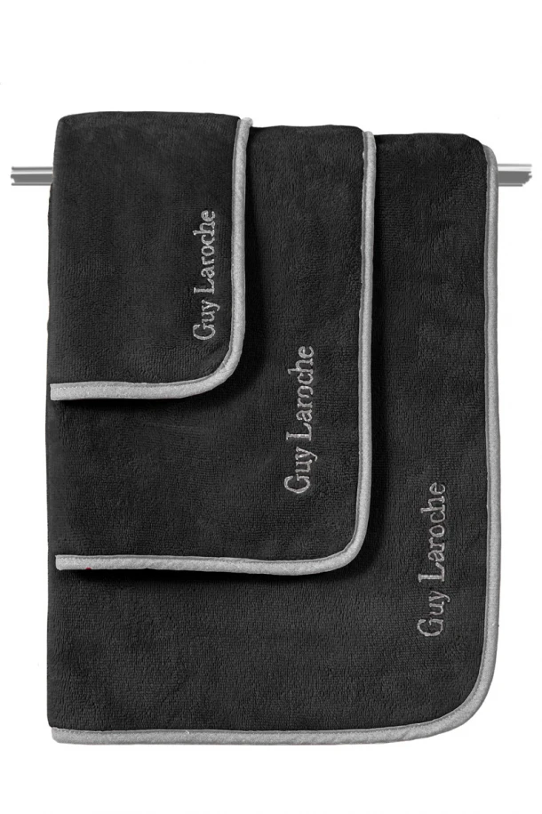 Σετ 3τμχ Πετσέτες Polycotton New Comfy Black Guy Laroche