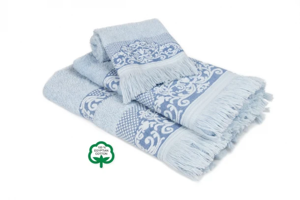 Σετ Πετσέτες 3 τμχ Βαμβακερές Ίσιδα 03 Σιέλ DimCol