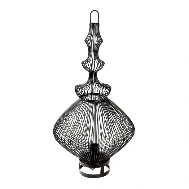 Φωτιστικό Επιτραπέζιο Μεταλλικό Μαύρο ESPIEL 35x35x62εκ. FUT410