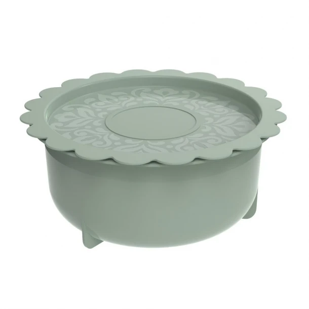 Φαγητοδοχείο Με Καπάκι Πλαστικό 1,3lt-Φ20x8εκ. Pin Up P1460-18 Green Biesse Max Home EP0PI46018