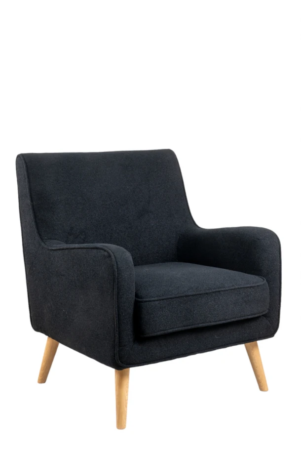 Πολυθρόνα Υφασμάτινη Μαύρη 70,5x80x88,5εκ. Zen Collection 24.34.50229