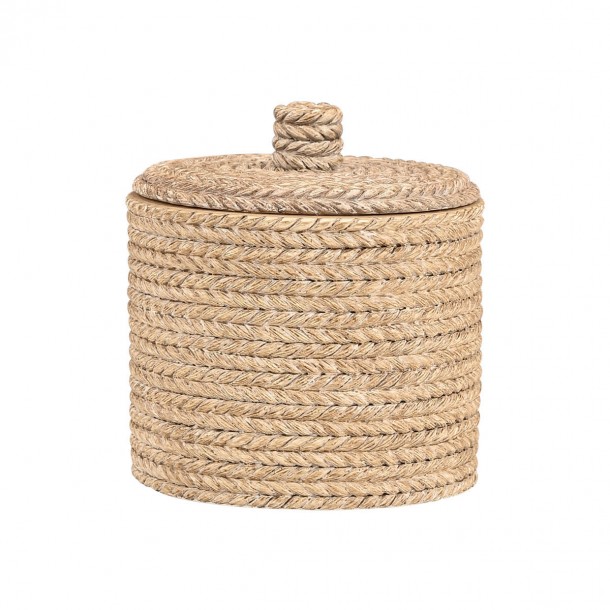 Δοχείο Για Βαμβάκι Ρητίνης Μπεζ Nautica 10x10εκ. Estia 02-34689