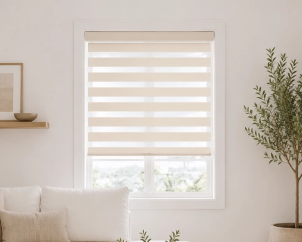 Double Ρόλερ Ρυθμιζόμενης Σκίασης Polyester 140x230εκ. Beige MRShome