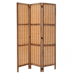 Παραβάν 3 Φυλλο Αντικέ Καφέ Με Πλέξη 120x170εκ. iliadis 90104