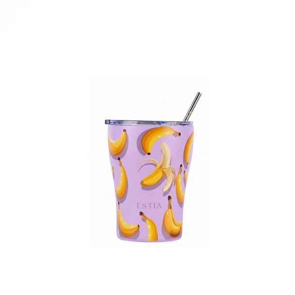 Θερμός-Ποτήρι Ανοξείδωτο Coffee Mug Banana Mood Save The Aegean Estia 350ml-8,7x12,5εκ. 01-49027