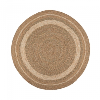 Χαλί Jute-Βαμβακερό Boho Στρογγυλό 100εκ. Καφέ-Natural iliadis 90154