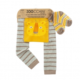 Σετ Παντελόνι & Κάλτσες Grip Easy Crawler Leo the Lion 6-12 Μηνών Zoocchini ZOO12511 (6-12M)
