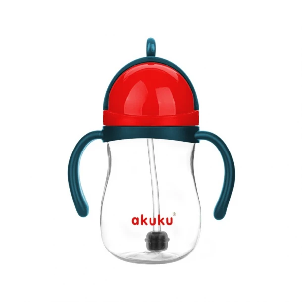 Ποτηράκι Mε Καλαμάκι Kαι Βαρίδι Red akuku A0164
