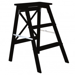 Σκαλοσκαμπώ Με 3 Σκαλιά Bamboo Black 43,5x50x63,5εκ. Essentials Estia 04-34412