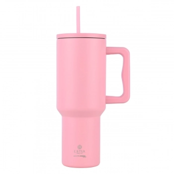 Θερμός Ανοξείδωτος Straw Tumbler XL 14,5x10x26εκ.-1200ml Blossom Rose Save The Aegean Estia 01-32210