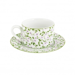 Σετ 6τμχ Φλυτζάνια Τσαγιού Πορσελάνης Λευκά Με Λουλούδια 220ml Floral Oriana Ferelli PR232450009