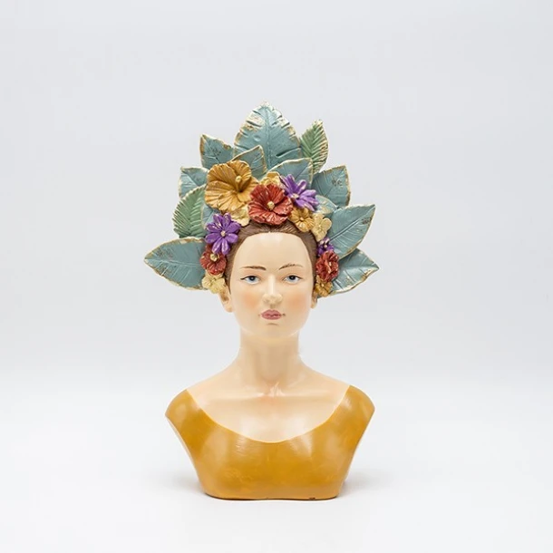 Διακοσμητική Επιτραπέζια Γυναικεία Φιγούρα Polyresin Multi 17,5x9,5x28εκ. ESTHETI 819-00826