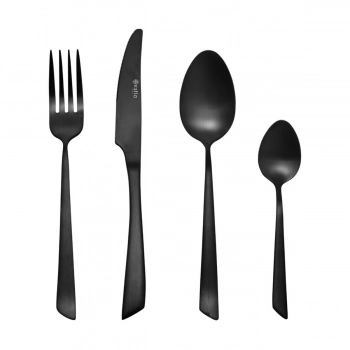 Σετ Μαχαιροπήρουνα 24τμχ Ανοξείδωτα 18/0 Matt Edge Black Estia 01-29173