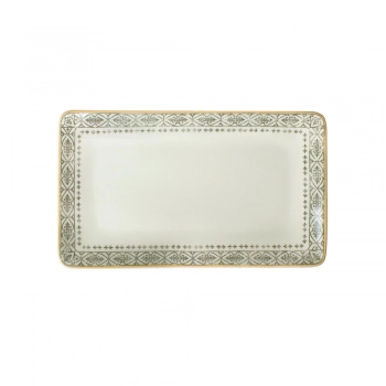 Πιατέλα Σερβιρίσματος Πορσελάνης Vintage Beige Oriana Ferelli 27x16εκ. PR222686410