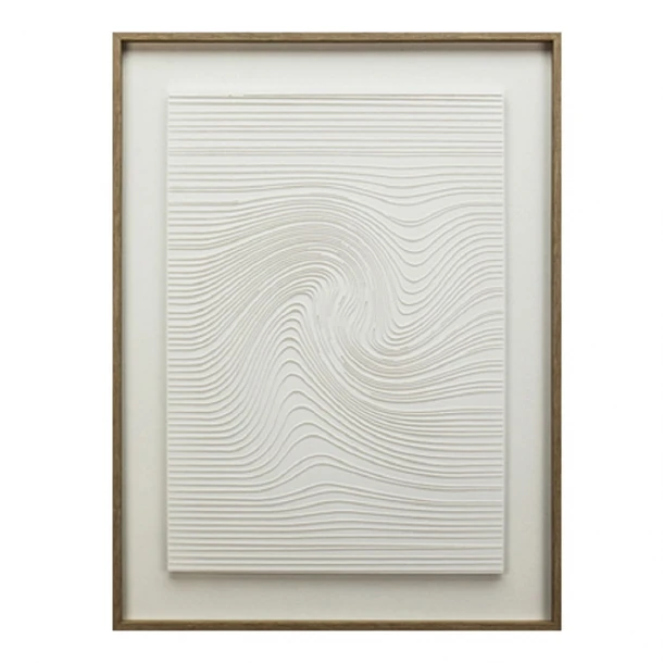 Πίνακας Σε 3D Καμβά Mdf-Ps Plastic Λευκός ESPIEL 60x3x80εκ. FAL401