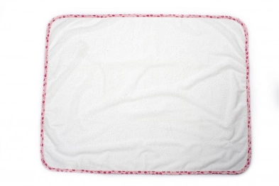 Σελτεδάκι Αδιάβροχο Βαμβακερό 67x90εκ. Λευκό- Κοραλί Floral 61 DimCol