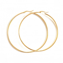 Σκουλαρίκια Κρίκοι Μεγάλοι Ανοξείδωτο Ατσάλι Χρυσοί 8εκ. 24-7018