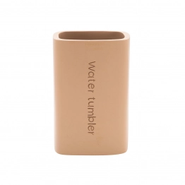 Ποτηροθήκη Ρητίνης Μπεζ Text estia 6,7x10εκ. 02-13424