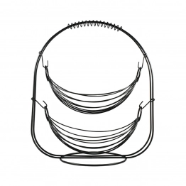 Φρουτιέρα 2 Θέσεων Μεταλλική Μαύρη Estia 37x20x42εκ. 01-7522