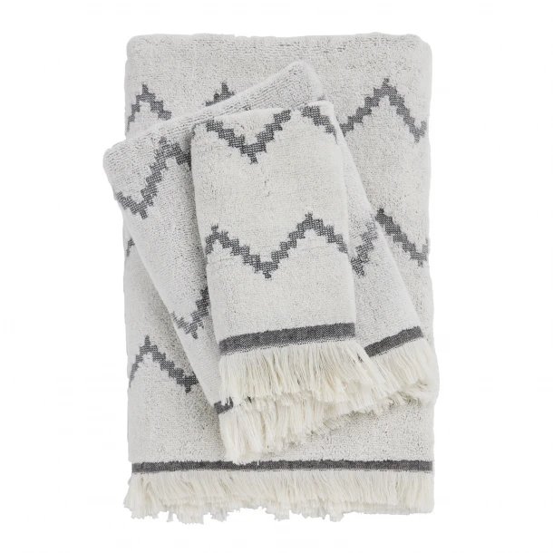 Σετ Πετσέτες 3τμχ Βαμβακερές Best 0873 Black Das Home