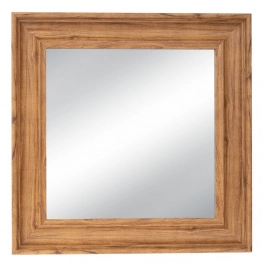 Καθρέπτης Τοίχου Πλαστικός (Εφέ Ξύλου) Ανοιχτό Καφέ 60x60εκ. iliadis 91863