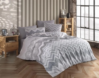 Σετ Σεντόνια 4τμχ Polycotton Υπέρδιπλα 220x240εκ. Αθηνά 405 Grey DimCol