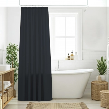 Κουρτίνα Μπάνιου Αδιάβροχη Polyester 200x180εκ. Curtains 0809 Graphite Das Home