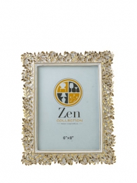 Κορνίζα Polyester Λευκή-Χρυσή 15x20εκ. Zen Collection 25.12.51496