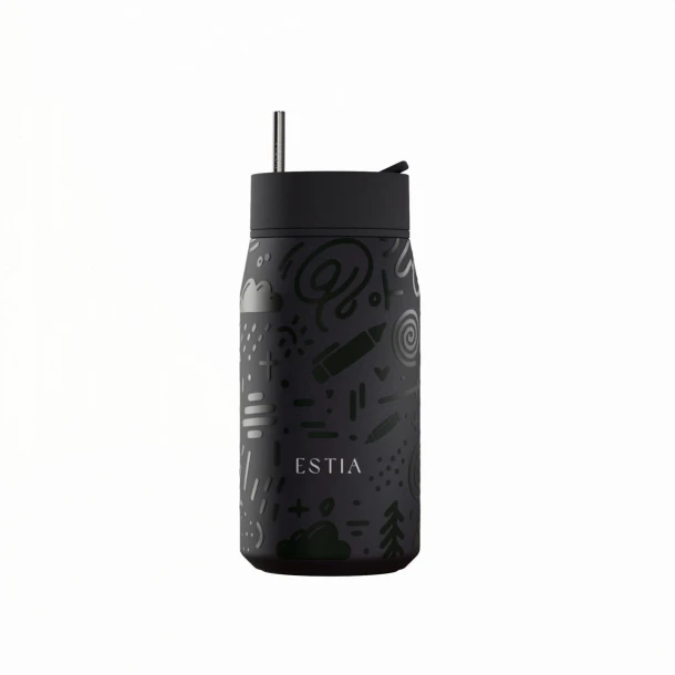 Θερμός-Ποτήρι Ανοξείδωτο Noir Echo Lens Save The Aegean Estia 360ml 01-42943