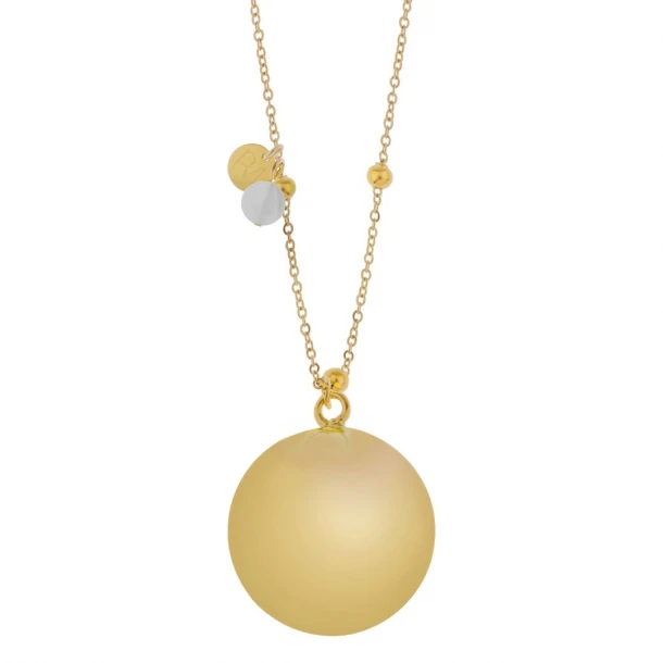 Μενταγιόν Εγκυμοσύνης Bola Olivia Gold Chain Γκρι Aχάτης 110εκ. Proudmama PM-661