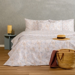 Σετ Σεντόνια Βαμβακερά Υπέρδιπλα 235x270εκ. Aisha Blue Urban Line Melinen 20004636