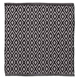 Ταπέτο Μπάνιου Υφαντό Βαμβακερό 60x60εκ. Trellis Black Sealskin 800107