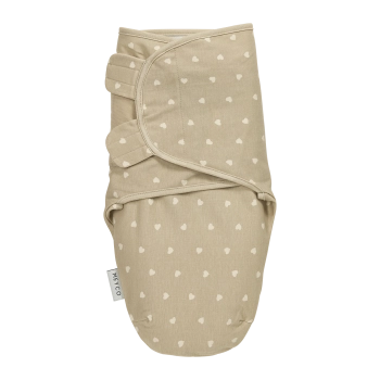 Υπνόσακος Βρεφικός Βαμβακερός 1.0Tog Ιδανικός Για Φάσκιωμα 0-3 Μηνών/50-62εκ. Swaddle Sweet Heart Sand Meyco MEY-155.225.CU.01A