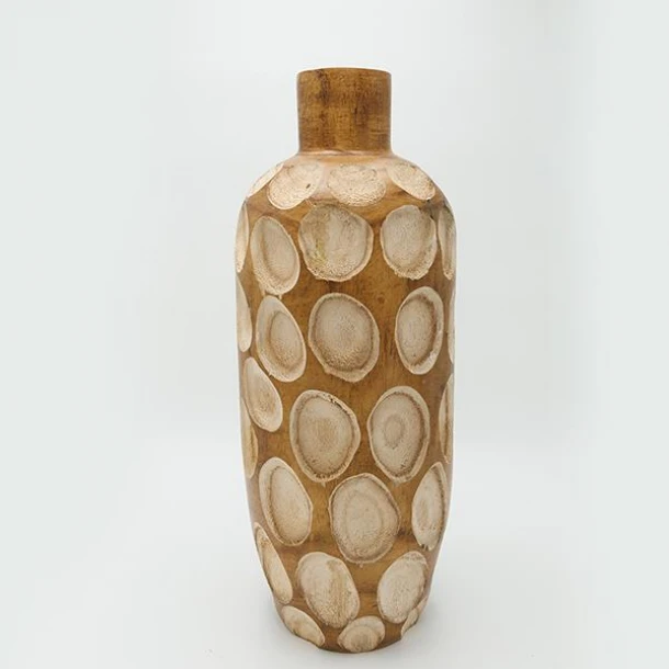 Βάζο Ξύλινο Μπεζ-Καφέ 17x48εκ. ESTHETI 819-00409