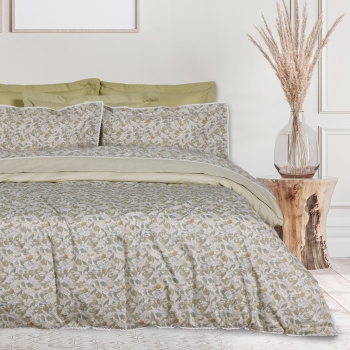 Κουβερλί Βαμβακοσατέν King 230x250εκ. Prestige 1692 Olive-Taupe Das Home
