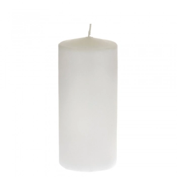 Κερί Κύλινδρος 8x18εκ. Λευκό iliadis 16512