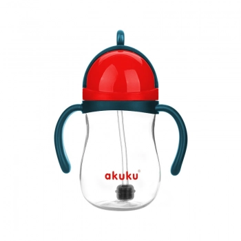 Ποτηράκι Mε Καλαμάκι Kαι Βαρίδι Red akuku A0164