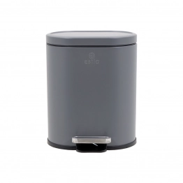 Καλάθι Απορριμάτων 6lt Μεταλλικό Soft Close Γκρι Ovoid Estia 24,4x21,5x2,4εκ. 02-21443