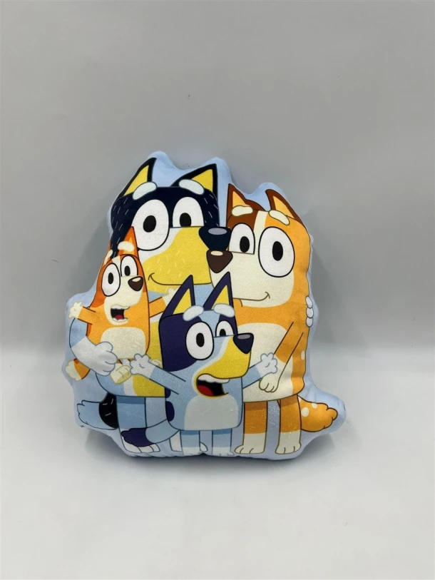 Διακοσμητικό Μαξιλάρι 3D Velboa 35εκ. BBC Studios Bluey 620 Sky Blue DimCol