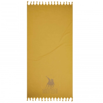 Πετσέτα Θαλάσσης-Παρεό Βαμβακερή 90x170εκ. Essential 3796 Ώχρα Greenwich Polo Club