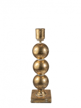 Κηροπήγιο Μεταλλικό Αντικέ Χρυσό 10x10x35εκ. Zen Collection 25.55.52286