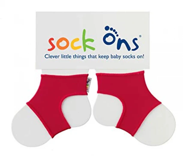 Ζεύγος Σταθεροποιητές Καλτσών 0-6 Μηνών Κόκκινο Sock Ons SOS-RED