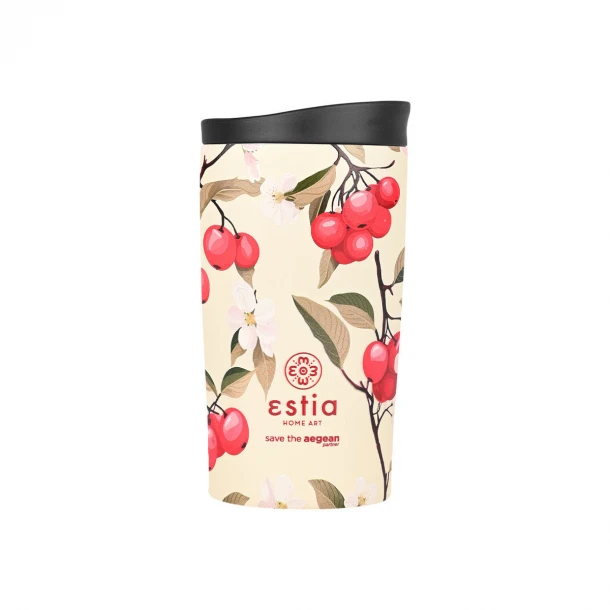 Θερμός Ποτήρι Ανοξείδωτος Travel Mug Sakura Whisper Save The Aegean 350ml-8x8x15εκ. Estia 01-25632