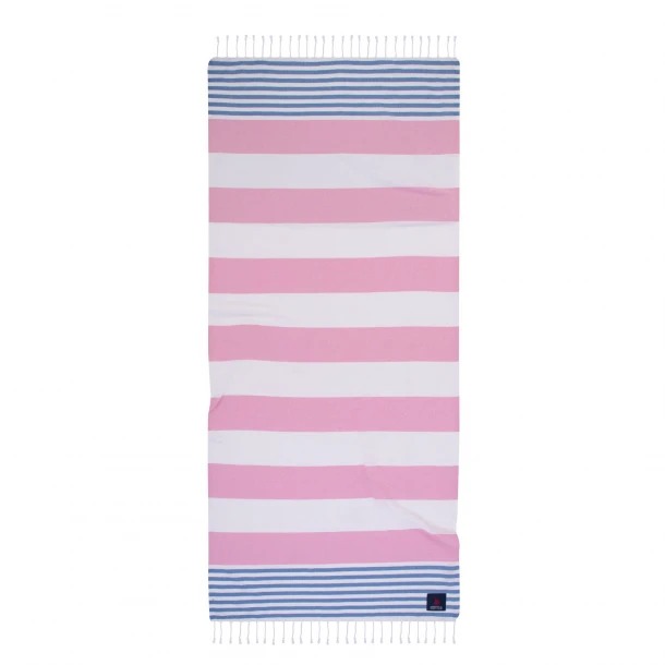 Πετσέτα Θαλάσσης-Παρεό Βαμβακερή 80x180εκ. Essential 3814 Μπλε-Ροζ Greenwich Polo Club
