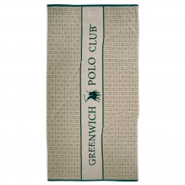 Πετσέτα Θαλάσσης Βαμβακερή 90x180εκ. Essential 5229 Green-Taupe Greenwich Polo Club